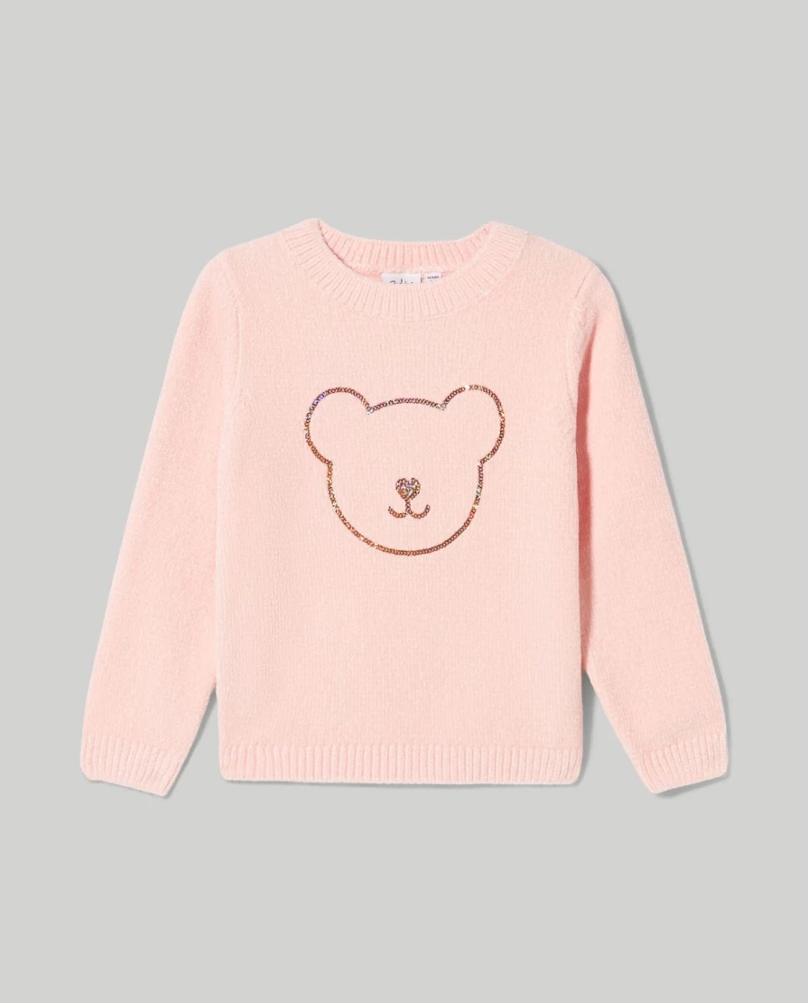 Blukids Girls' Sparkling Chenille Sweater with Sequins | Soft & Stylish Kids' Pullover