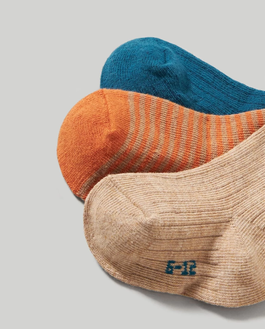 Blukids 3-Pack Soft Long Socks for Newborn Babies - Comfortable & Stretchy Infant Footies