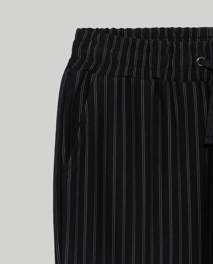 "Blukids Youth Joggers in Punto Milano - Stylish Pinstripe Pattern Pants for Girls"