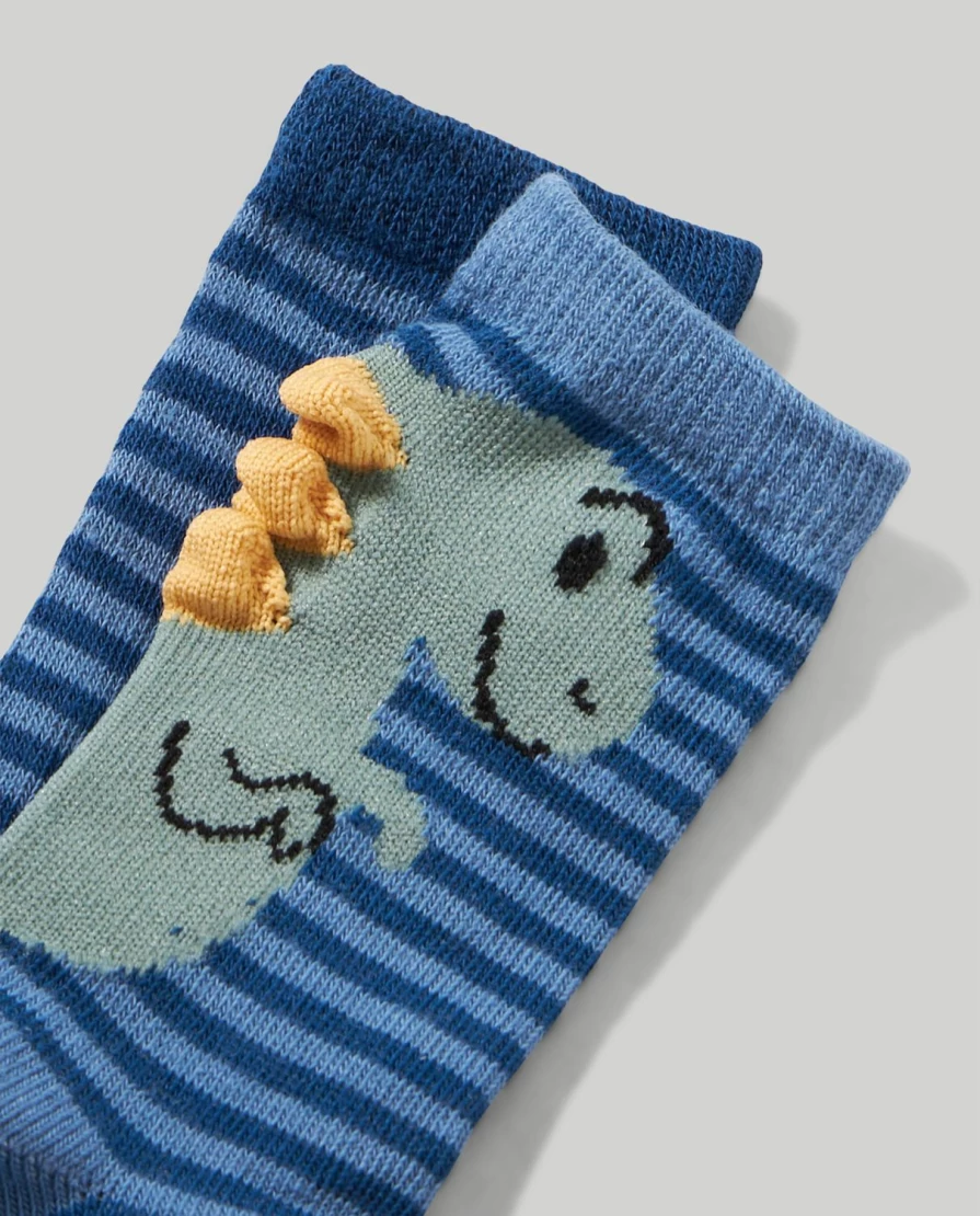 Blukids Newborn Baby Long Socks Pack of 2 - Soft & Comfortable Infant Footies