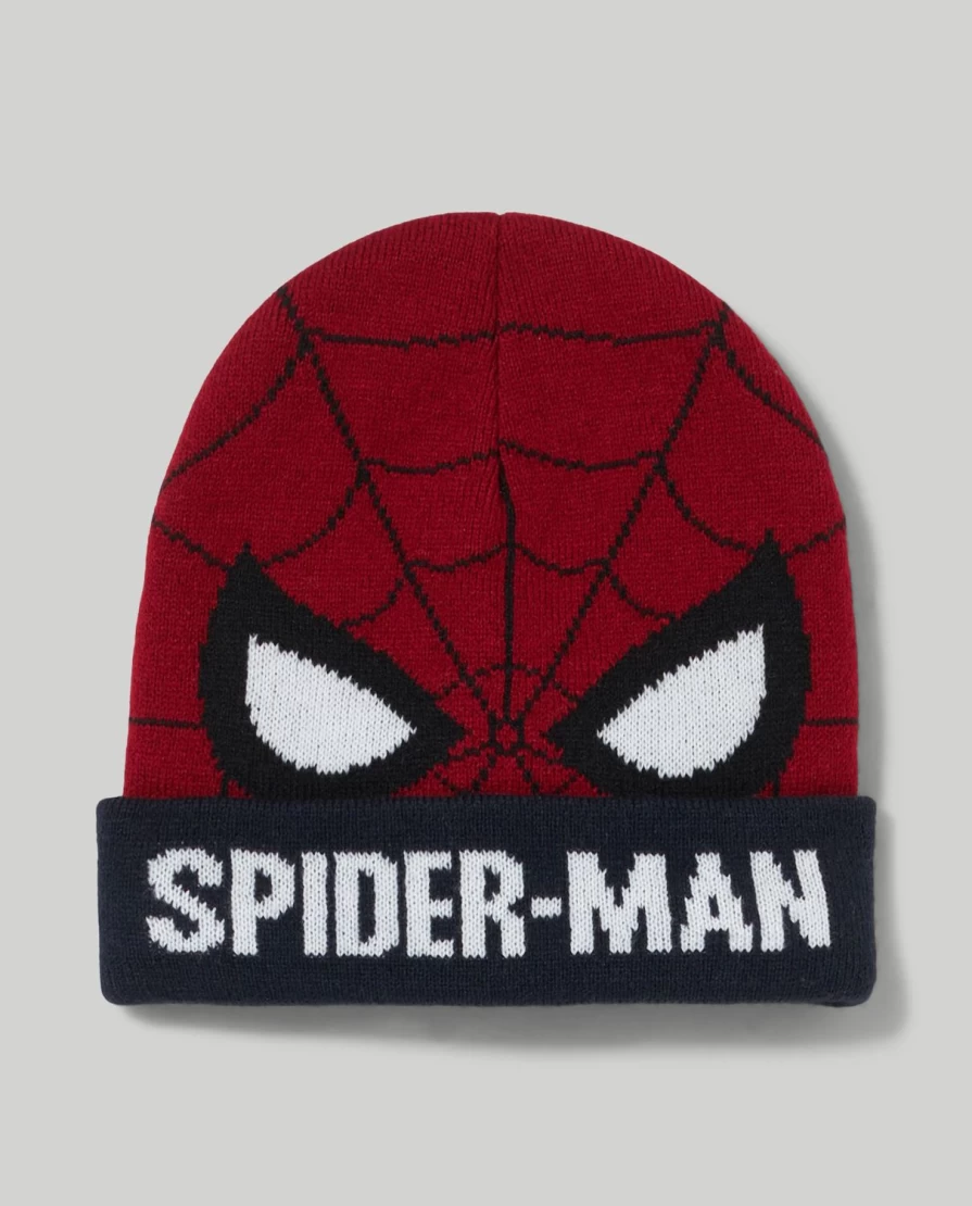 Blukids Kids Spiderman Jacquard Knit Cap - Marvel Superhero Beanie for Children