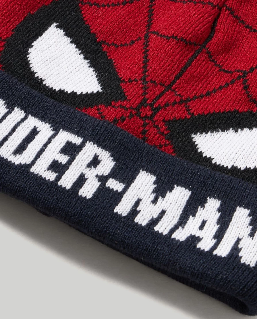 Blukids Kids Spiderman Jacquard Knit Cap - Marvel Superhero Beanie for Children