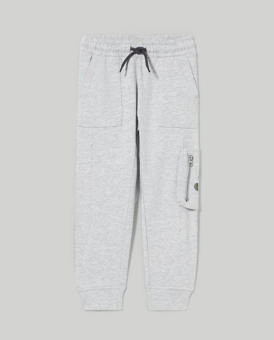 Blukids Boys' Melange Cotton Joggers - Comfortable Children's Casual Pants