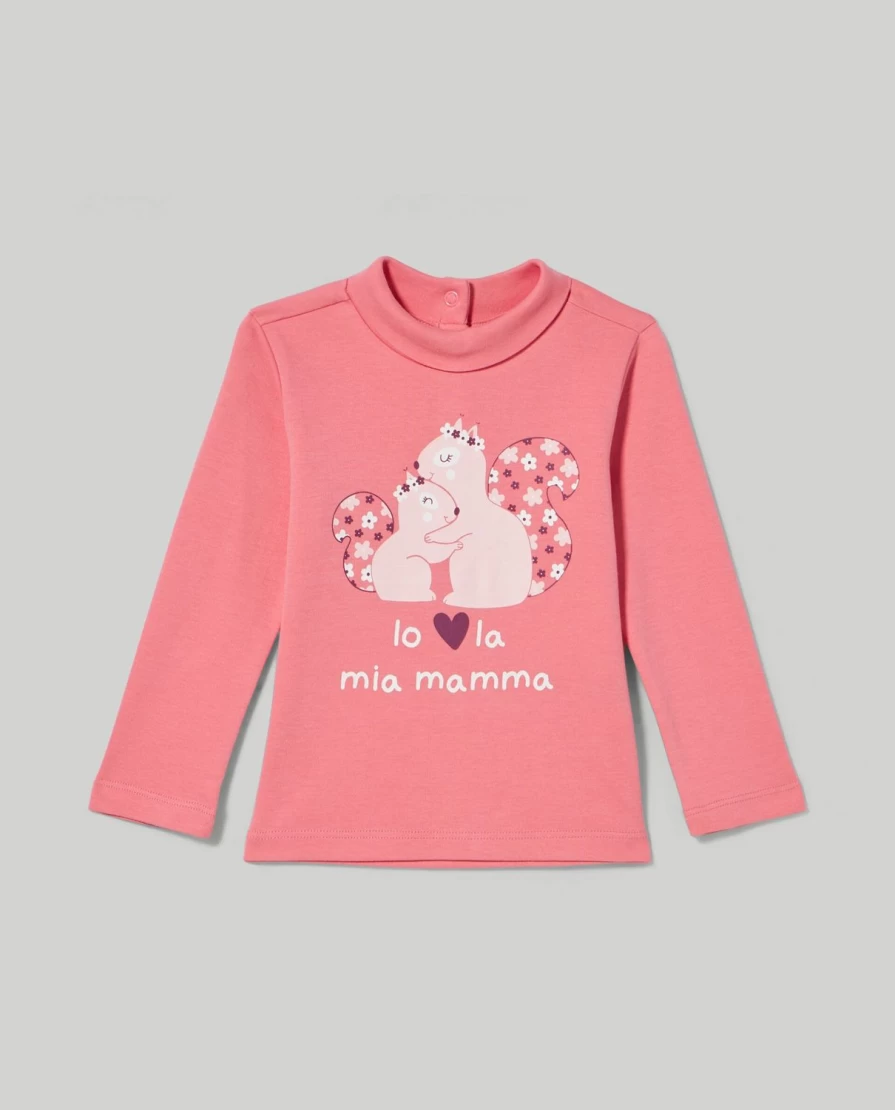 Blukids Newborn Baby Girl Pure Cotton Turtleneck with Cute Prints - Soft & Comfortable
