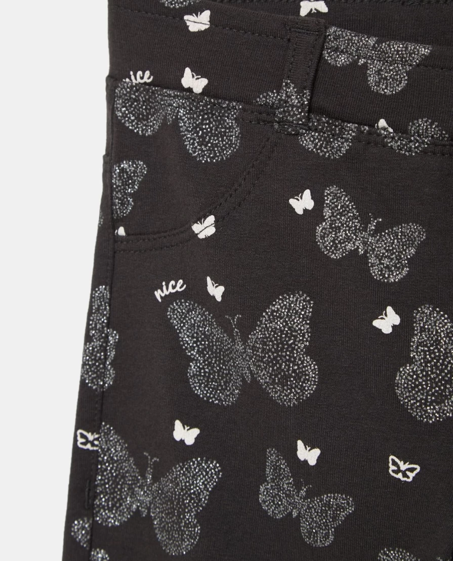Blukids Girls' Stretch Cotton Patterned Trousers for Children - Comfortable & Stylish Kids Pants
