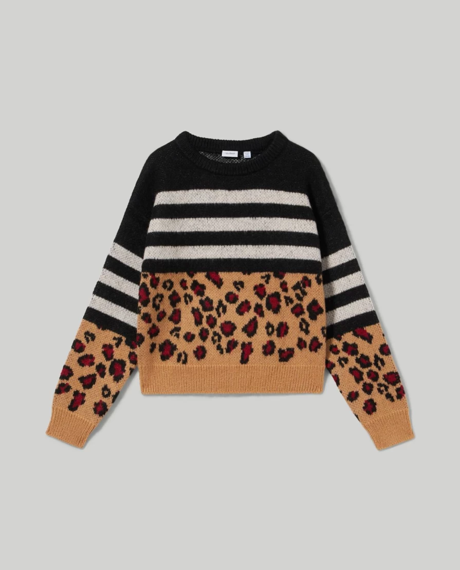 Blukids Youth Jacquard Tricot Knit Top for Girls