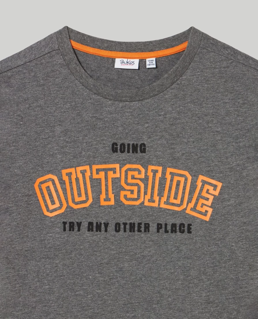 "Blukids Youth Short Sleeve T-Shirt with Fun Boy Graphic Print"