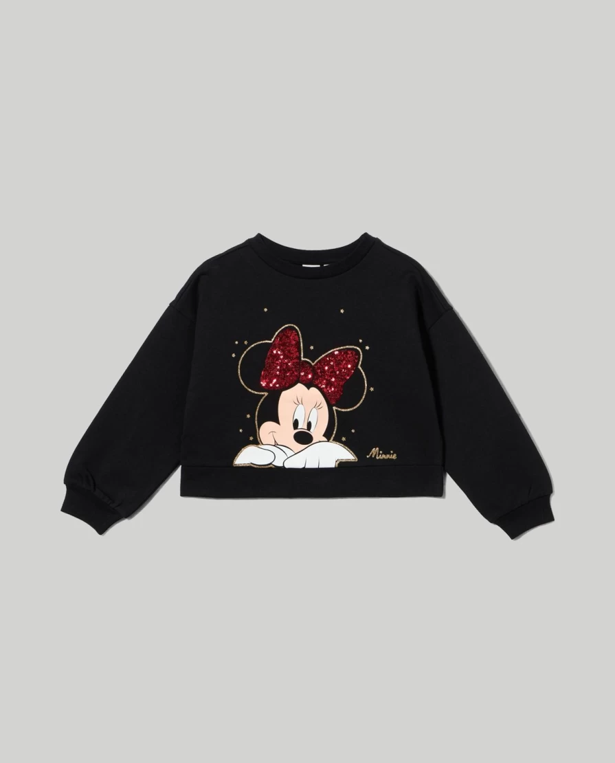 Blukids Girls' Brushed Cotton Crewneck Sweatshirt - Soft Comfortable Kids Pullover