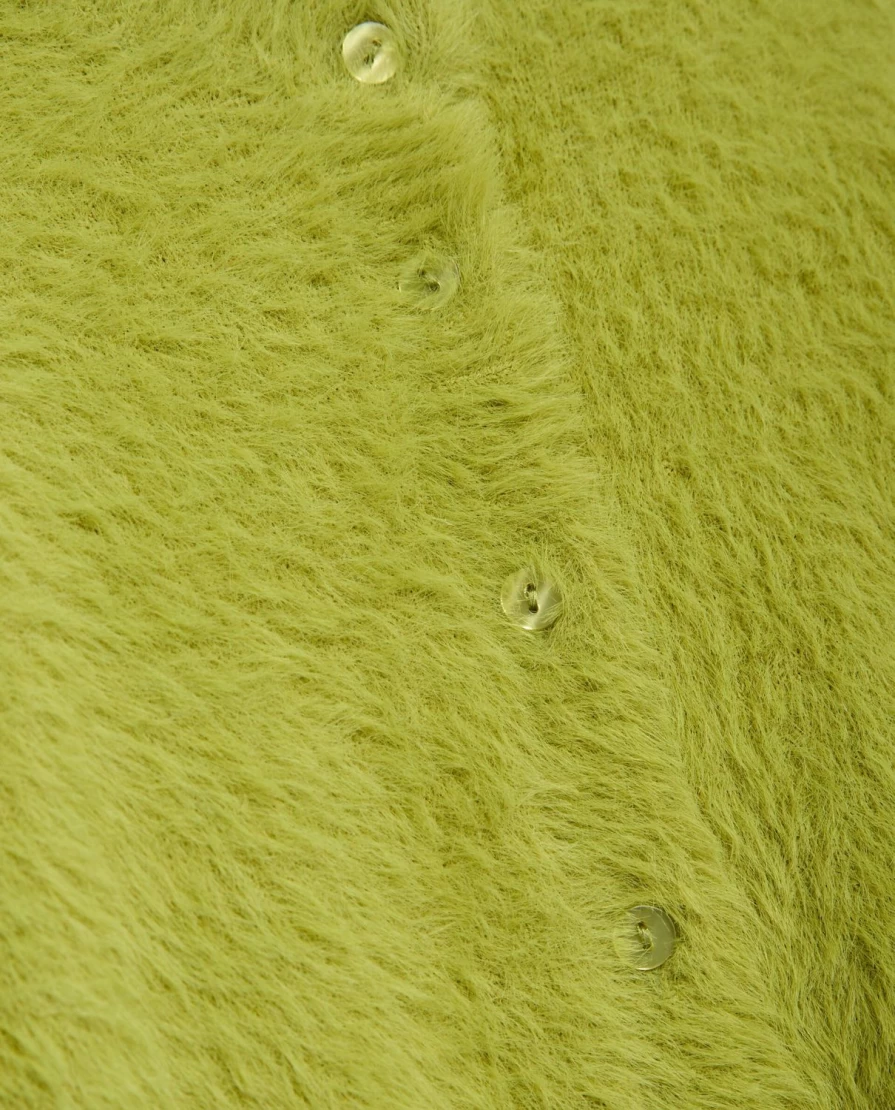 "Blukids Children's Tricot Cardigan - Soft Fur Effect Yarn Knit Sweater for Kids"