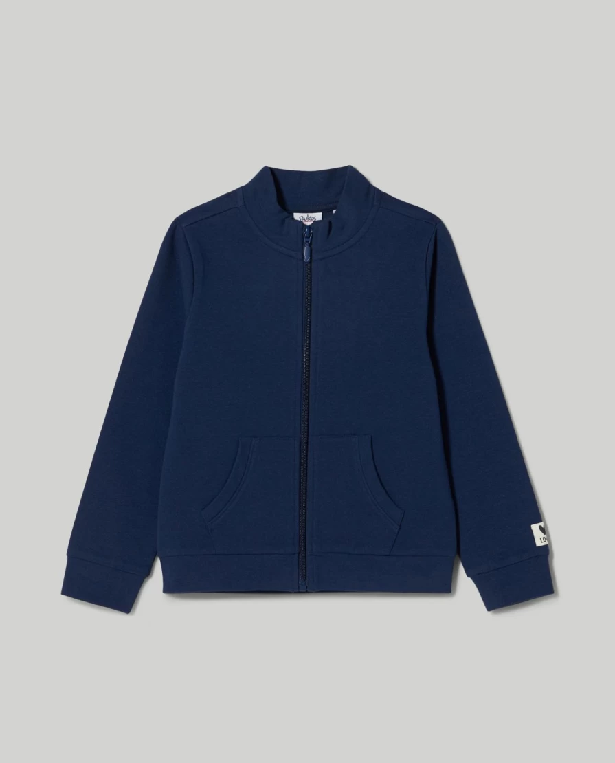 Blukids Girls' Cotton Stretch Full Zip Sweatshirt for Children