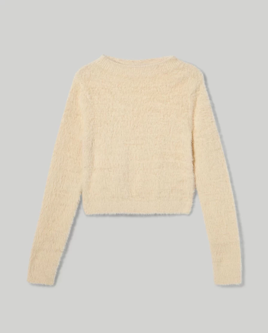 Blukids Youth Tricot Fur Effect Yarn Sweater for Girls