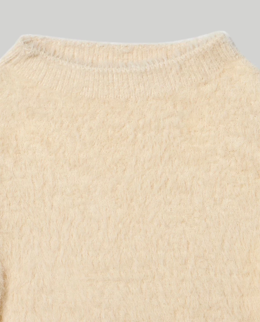 Blukids Youth Tricot Fur Effect Yarn Sweater for Girls