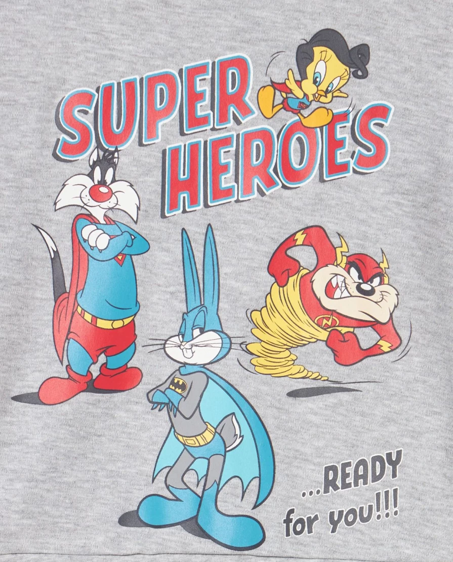 Blukids Looney Tunes Boys' Long Sleeve Pajama Set for Kids - Cartoon Character Sleepwear
