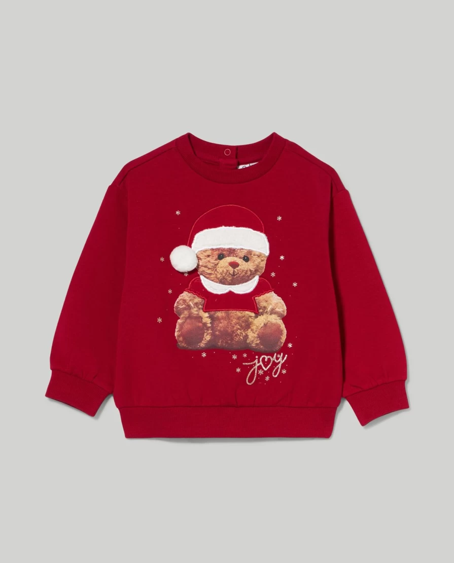 Blukids Newborn Baby Girl Christmas Stretch Cotton Sweatshirt - Festive Holiday Outfit