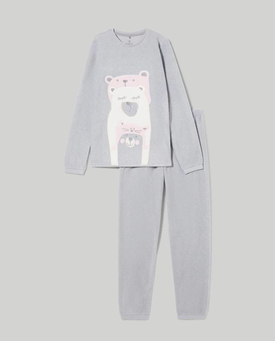 Blukids Youth Coral Fleece Pajama Set - Mini Me Girls Cozy Sleepwear