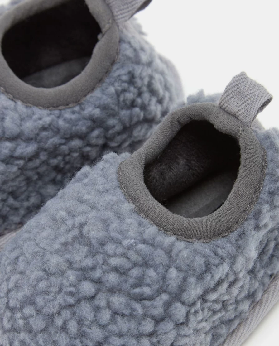 Blukids Newborn Sherpa Slippers - Soft & Cozy Baby Slippers for Infants