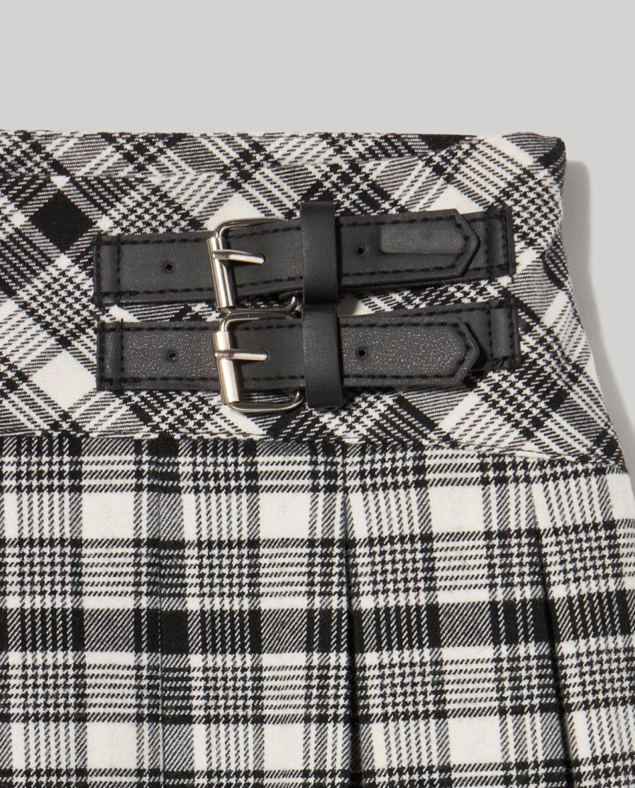Blukids Youth Girls' Checkered Pleated Skirt - Stylish & Comfortable Tartan Plaid School Skirt