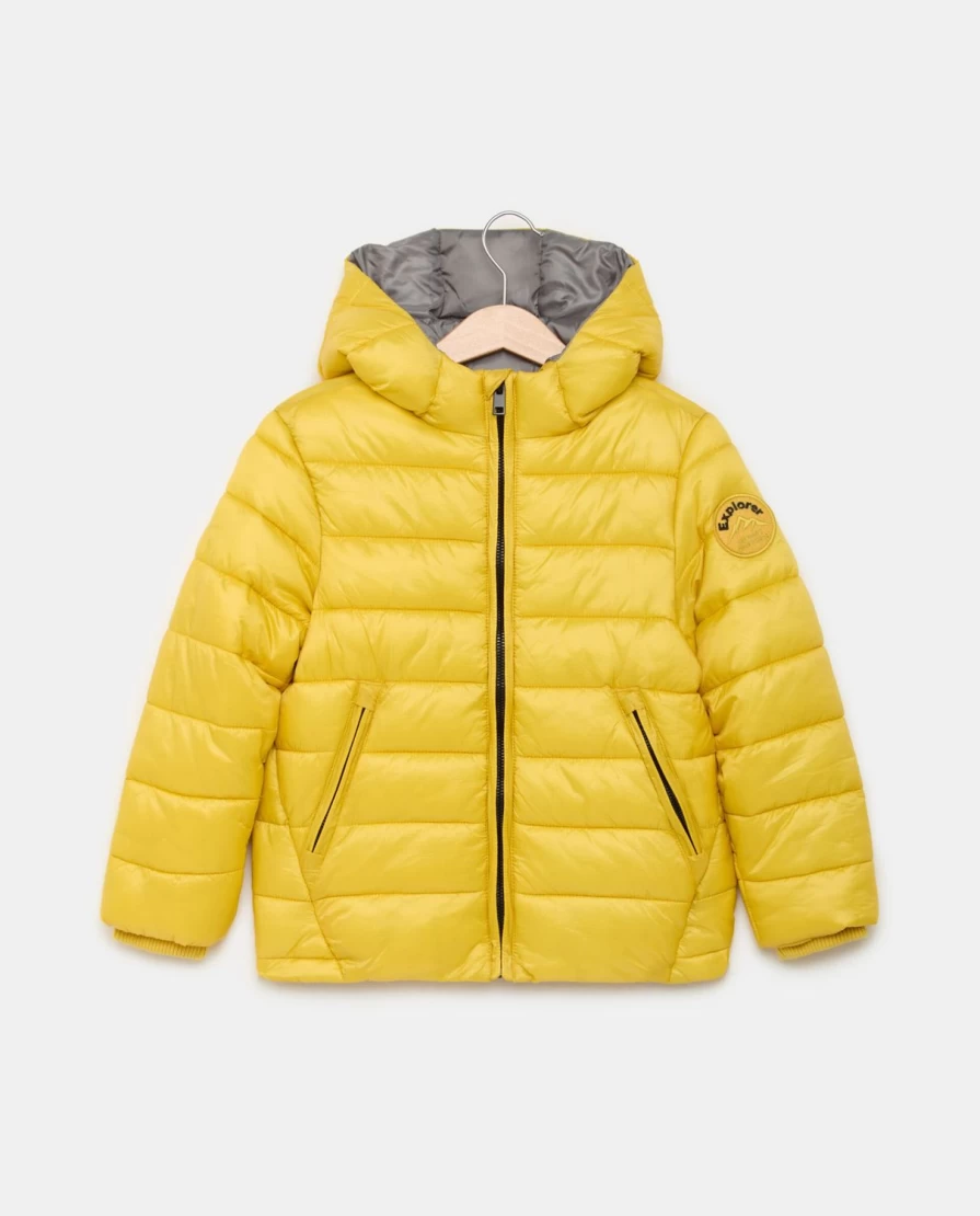 "Blukids Boys' Hooded Padded Jacket – Warm Winter Coat for Children"
