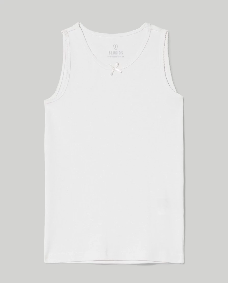 Blukids Girls' 2-Pack Pure Cotton Interlock Tank Tops for Children