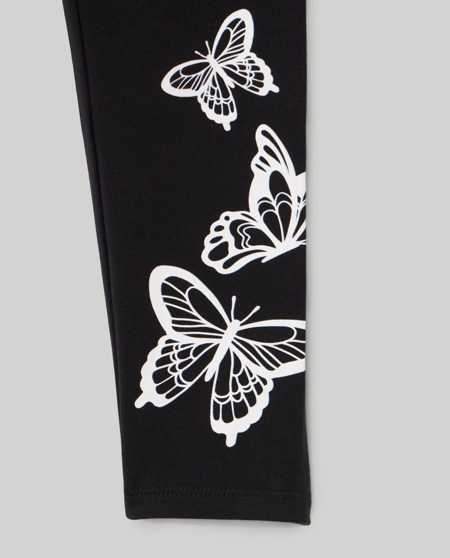 "Blukids Youth Leggings with Fun Girl Print - Stylish & Comfortable Kids Leggings"