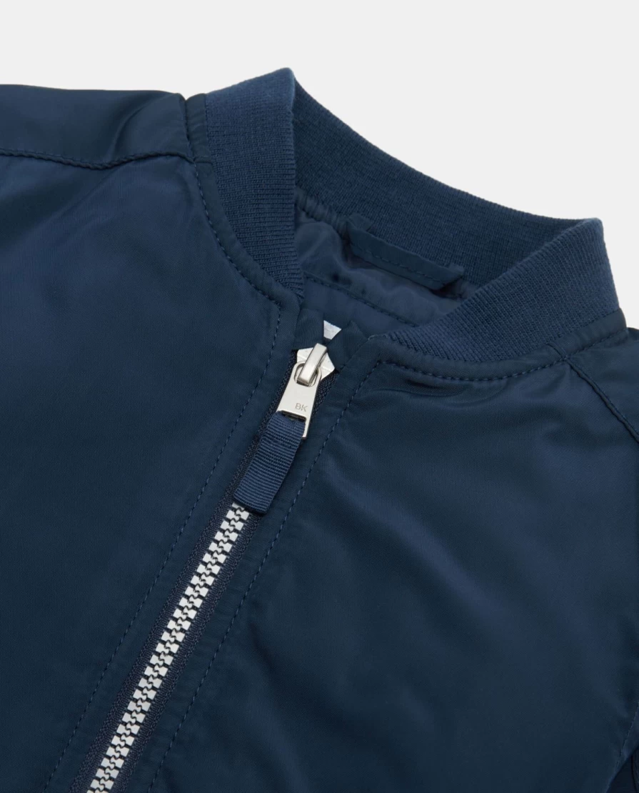Blukids Newborn Baby Boy's Solid Color Bomber Jacket - Soft & Cozy Outerwear