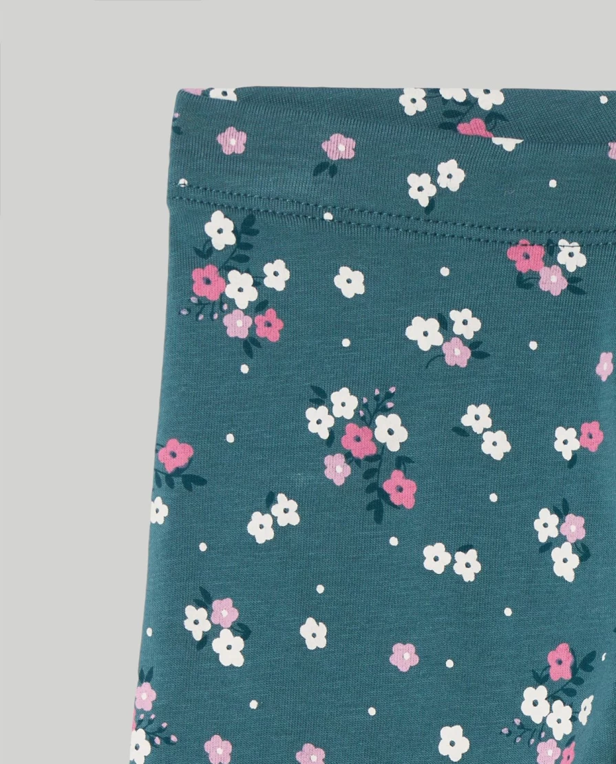 "Blukids Girls' Stretch Cotton Print Leggings for Children"