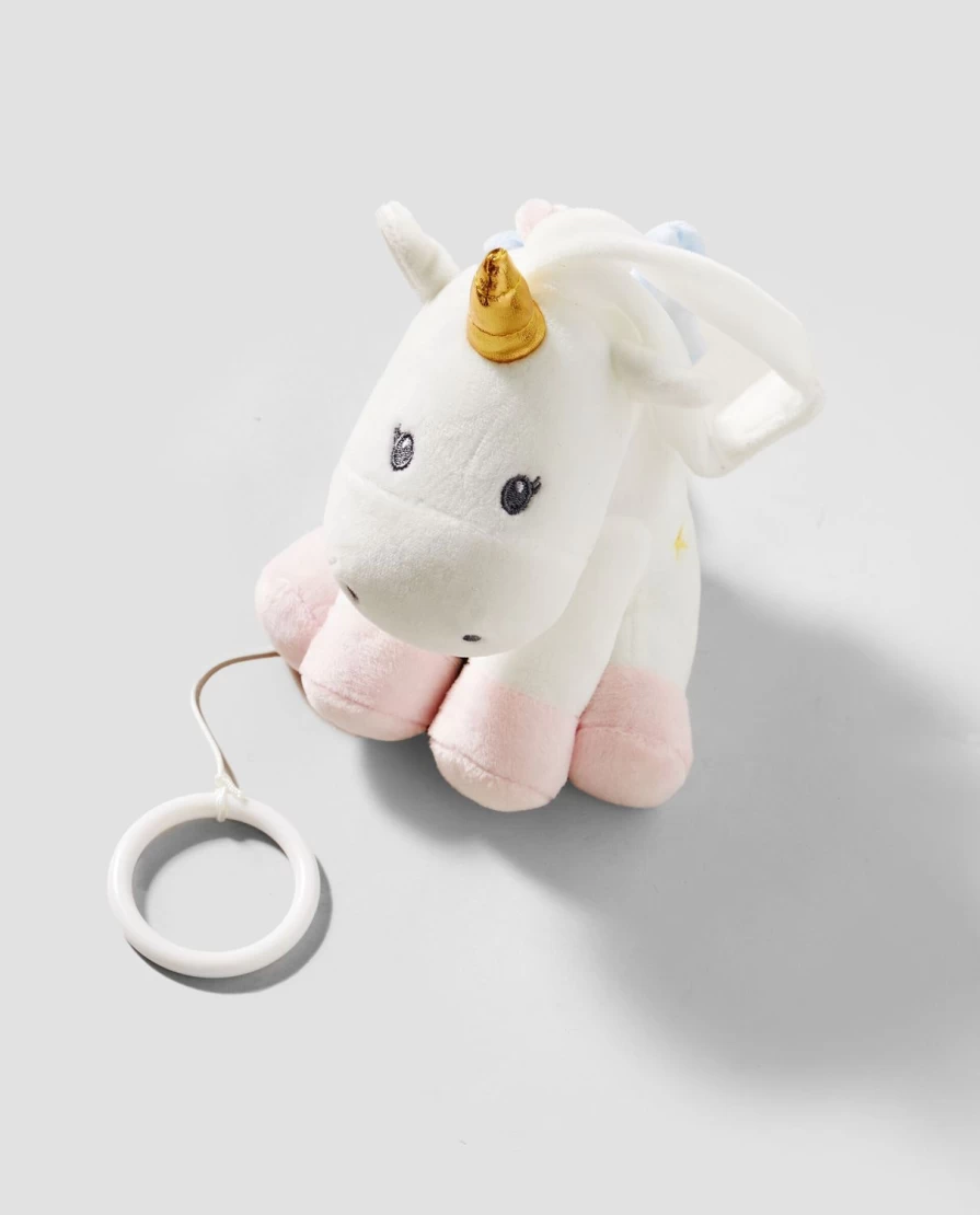 Blukids Chenille Plush Musical Box - Soothing Baby Gift with Melodies for Newborns & Birth Celebrations
