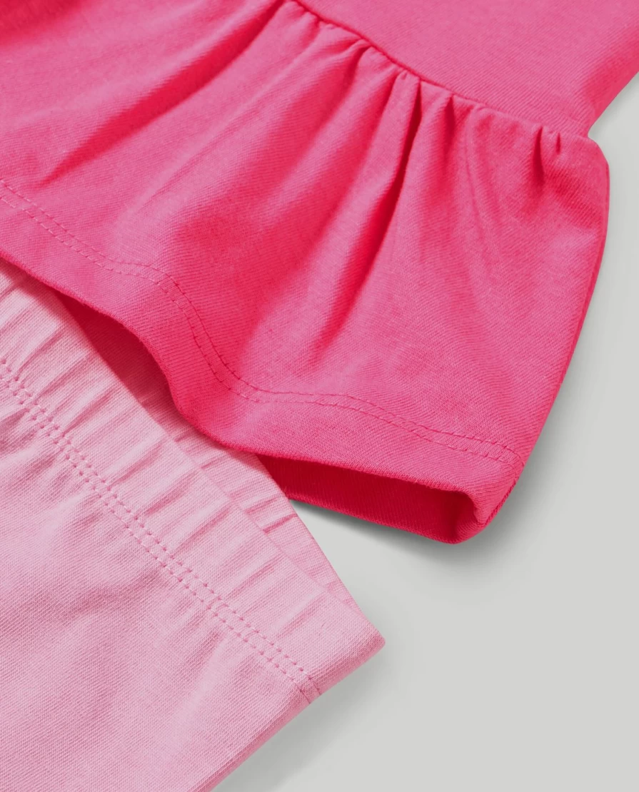 Blukids Newborn Baby Girl Jogging Set - Stretch Cotton Comfort Outfit