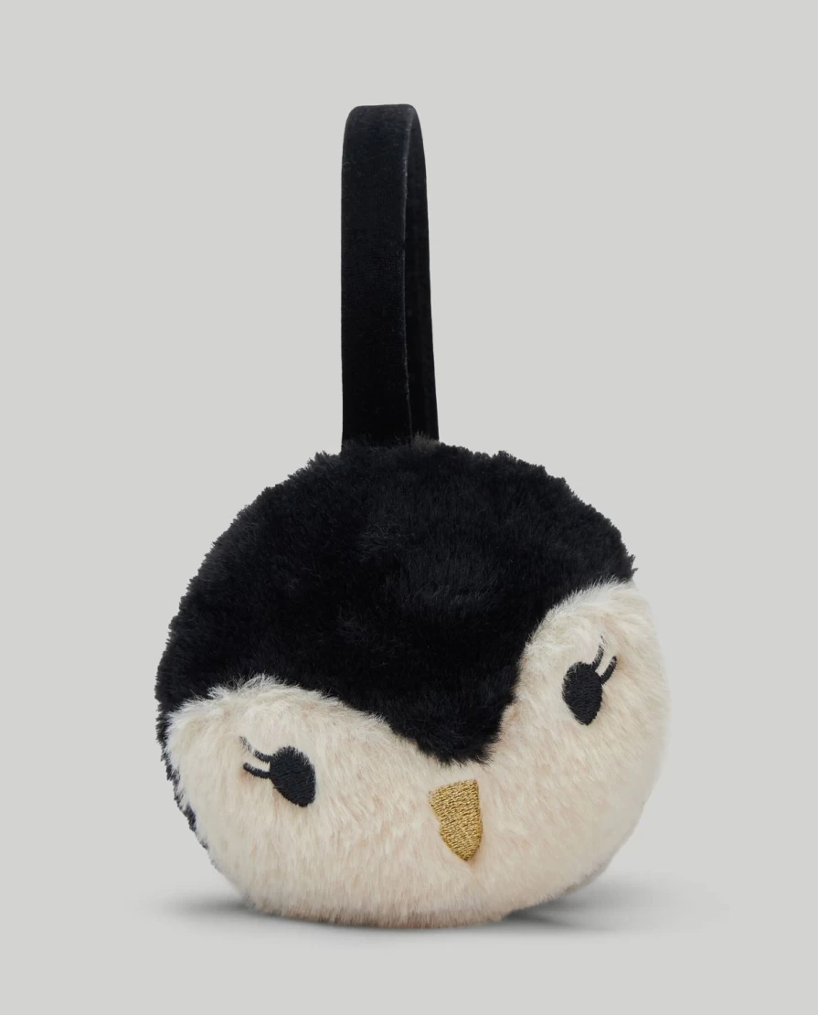 Blukids Kids' Penguin Earmuffs - Soft Faux Fur Winter Ear Warmers for Children