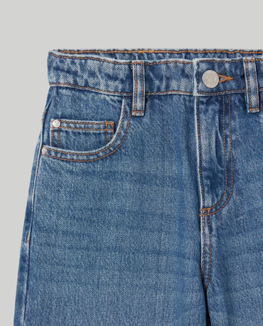 "Blukids Youth Denim Wide Leg Jeans in Pure Cotton for Girls"