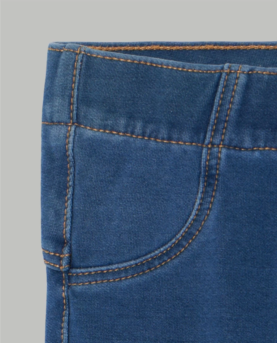 "Blukids Youth Girls' Cotton Denim Treggings | Stretch Comfort Pants for Teens"