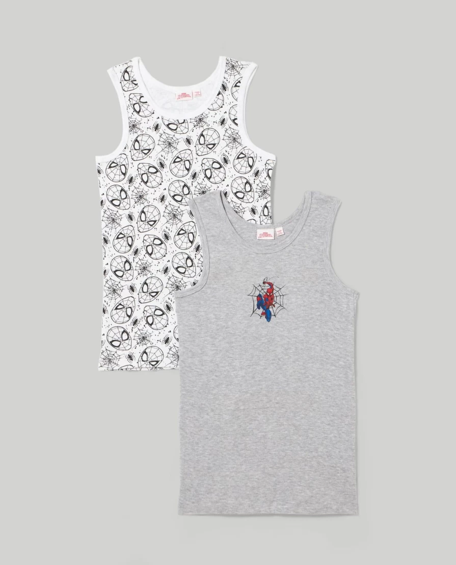 Blukids 2-Pack Spider-Man Boys Tank Tops for Children - Cool Superhero Summer Tops