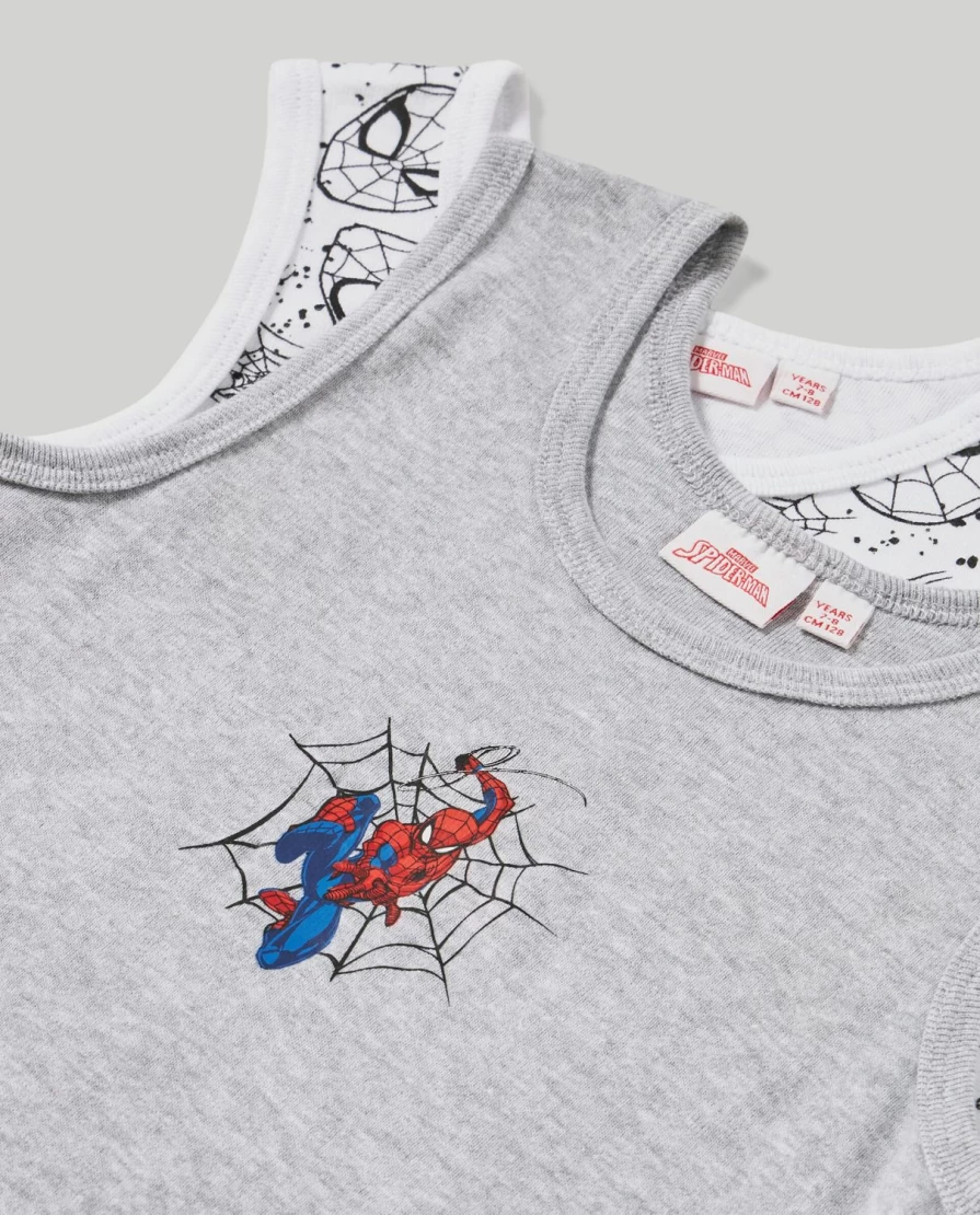 Blukids 2-Pack Spider-Man Boys Tank Tops for Children - Cool Superhero Summer Tops