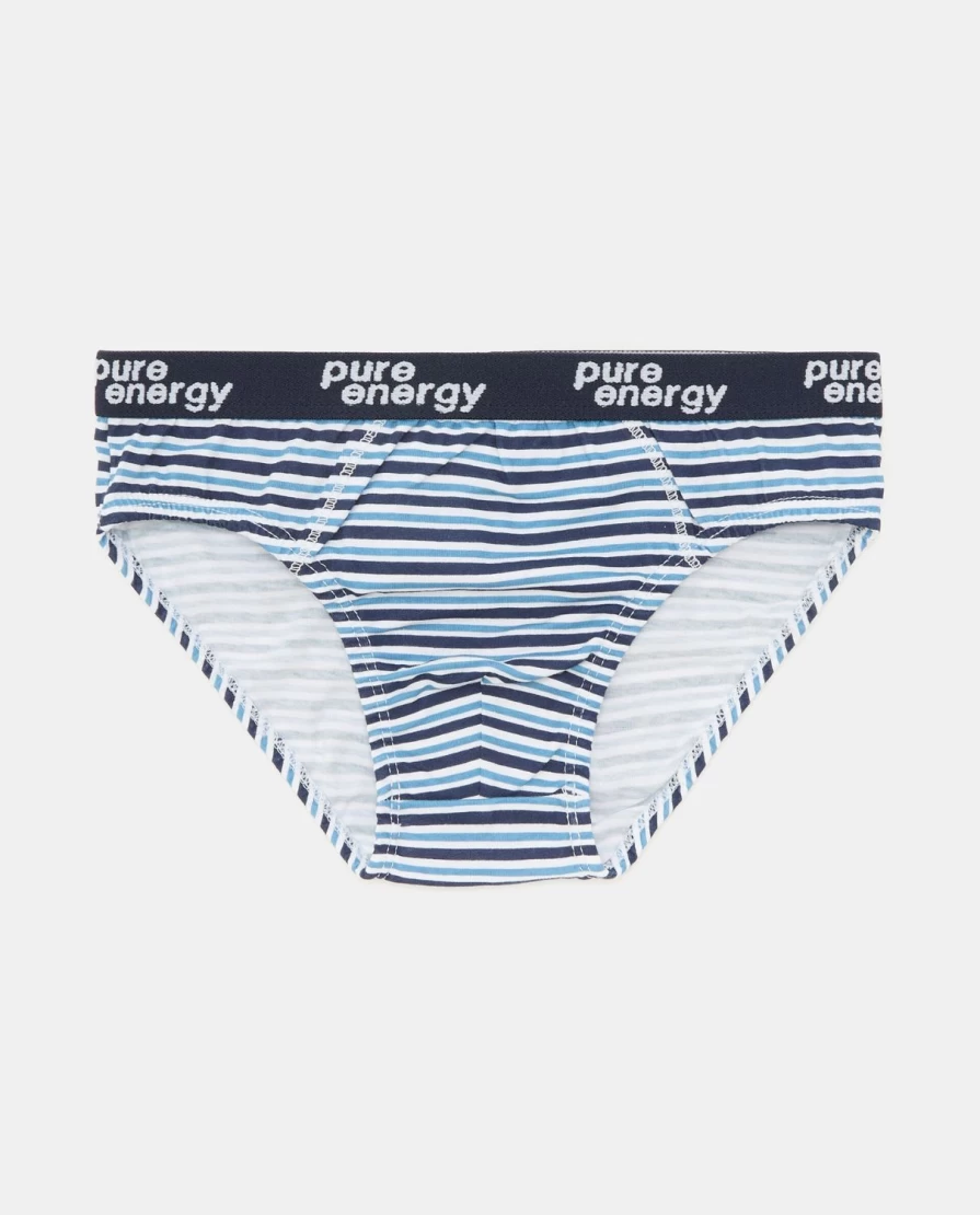 "Blukids Youth Pure Cotton Jacquard Elastic Briefs - Pack of 5"