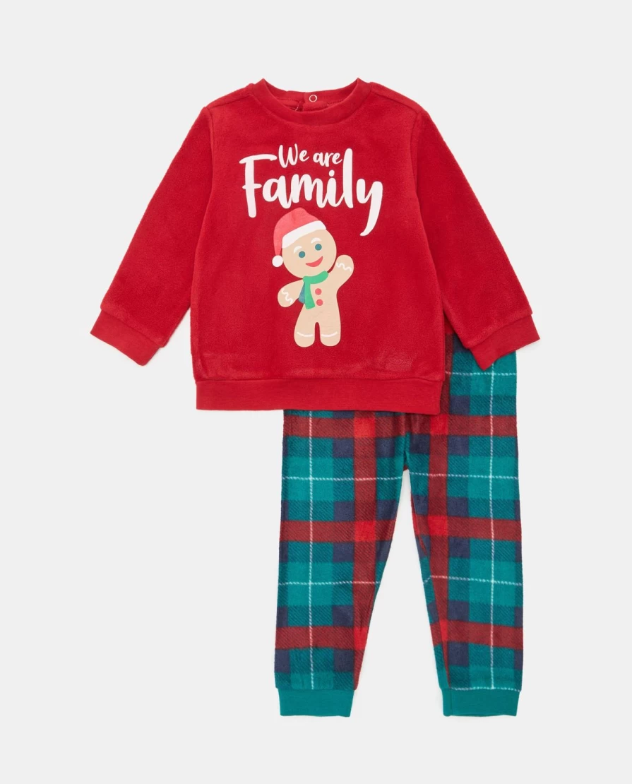 Blukids Newborn Christmas Fleece Pajamas for Baby Boys & Girls - Long Family Holiday Sleepwear