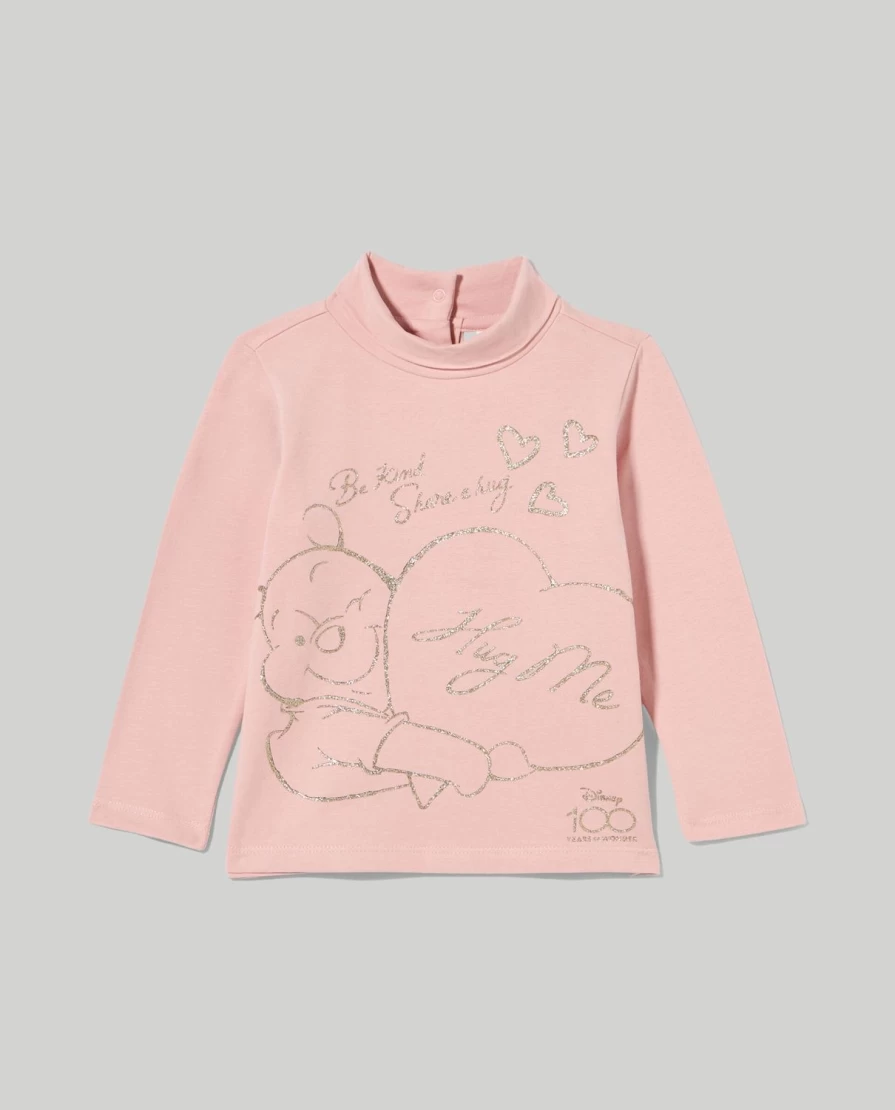 Blukids Newborn Baby Girl's Soft Stretch Cotton Turtleneck Top