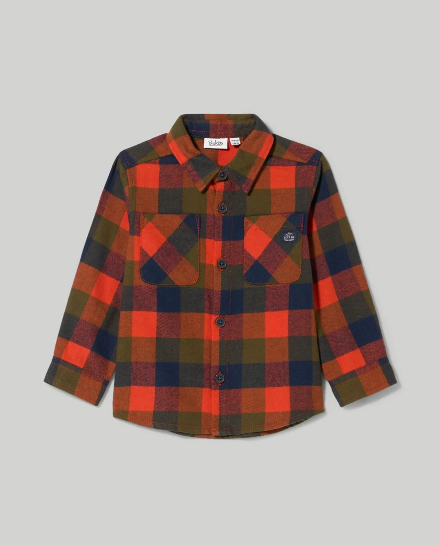 Blukids Newborn Pure Cotton Flannel Shirt - Soft & Comfortable Baby Wear