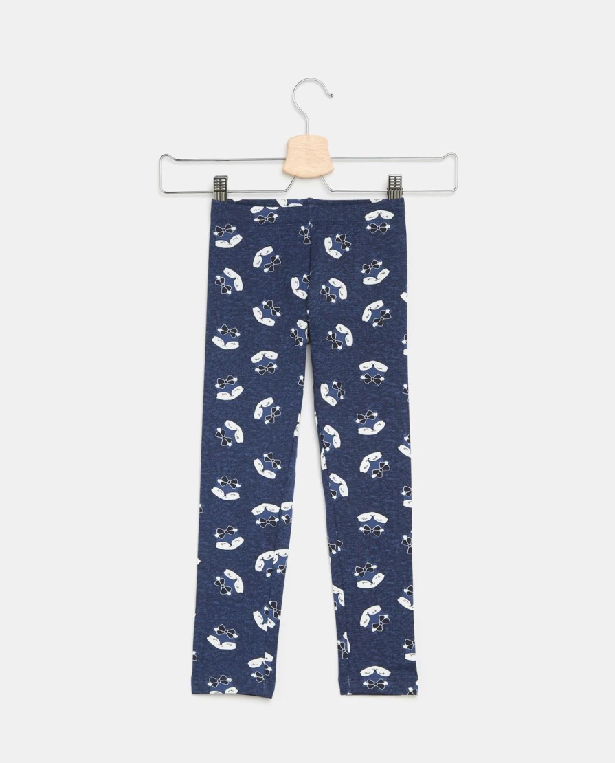 "Blukids Girls' Printed Stretch Brushed Cotton Leggings for Children"