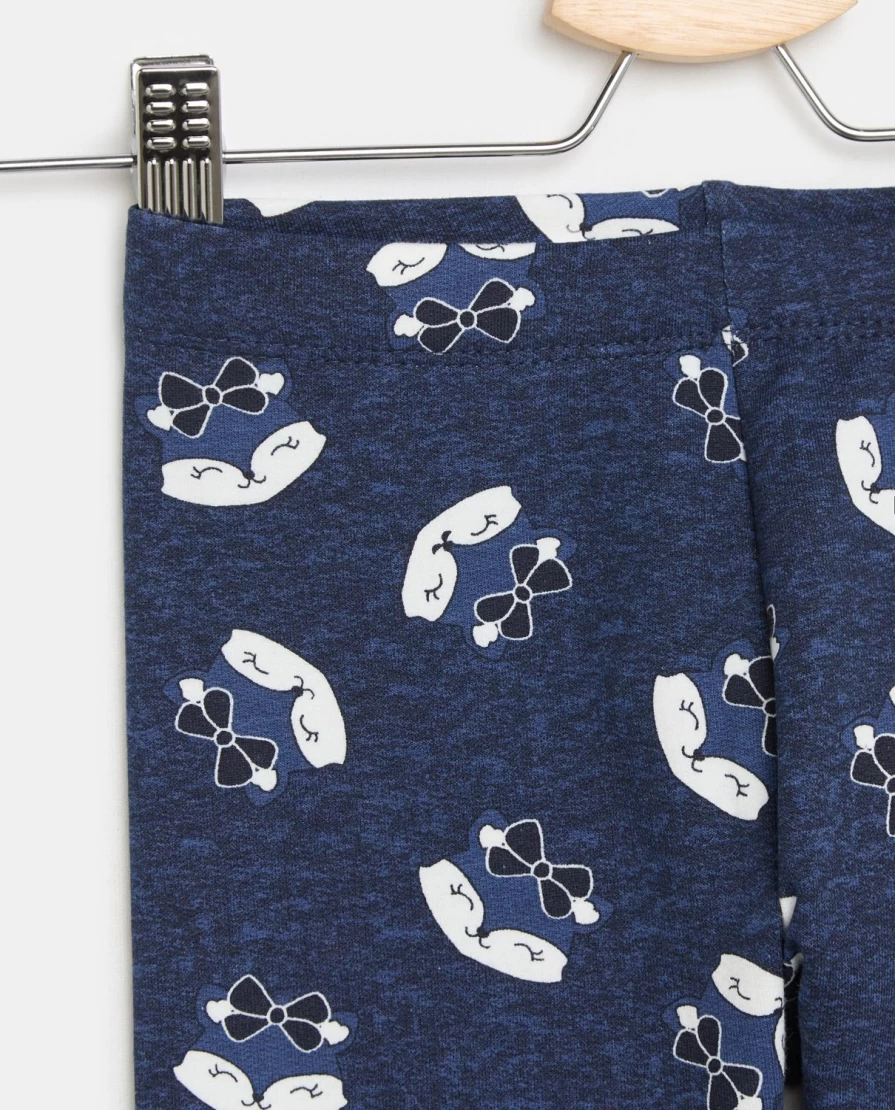 "Blukids Girls' Printed Stretch Brushed Cotton Leggings for Children"