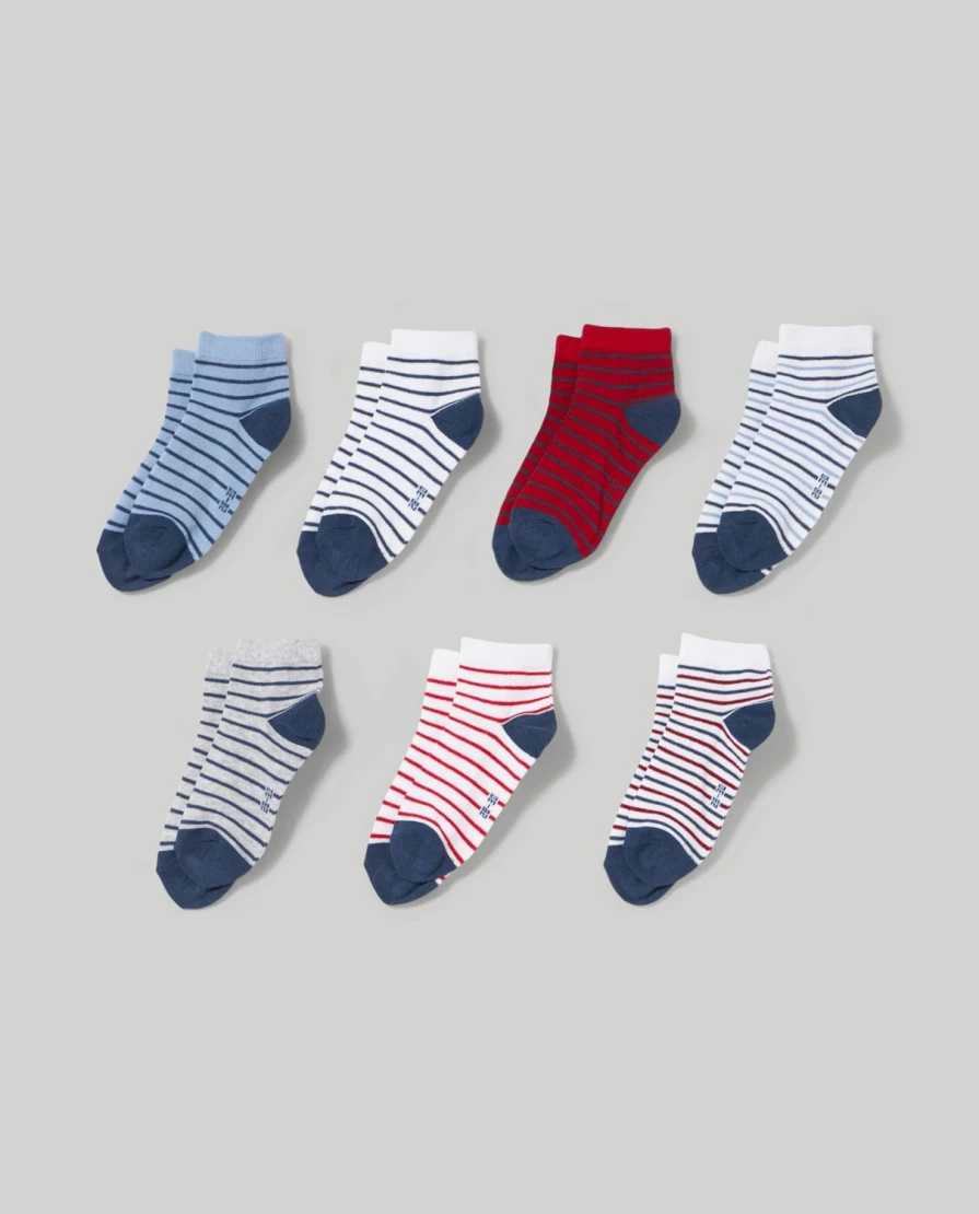 "Blukids 7-Pack Soft Cotton Blend Socks for Kids – Comfortable & Durable Children's Socks"
