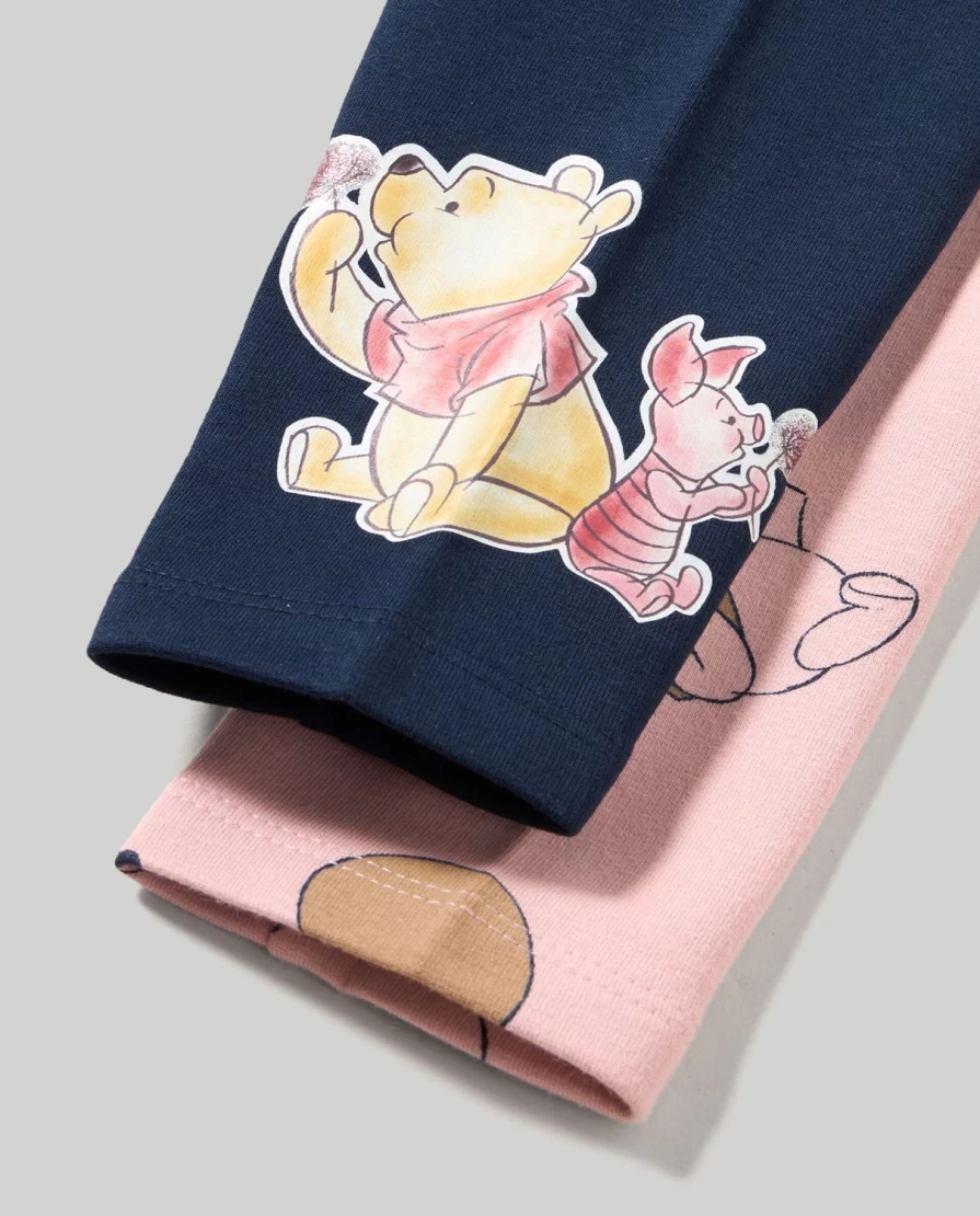 Blukids Newborn Baby Girls 2-Pack Stretch Cotton Leggings