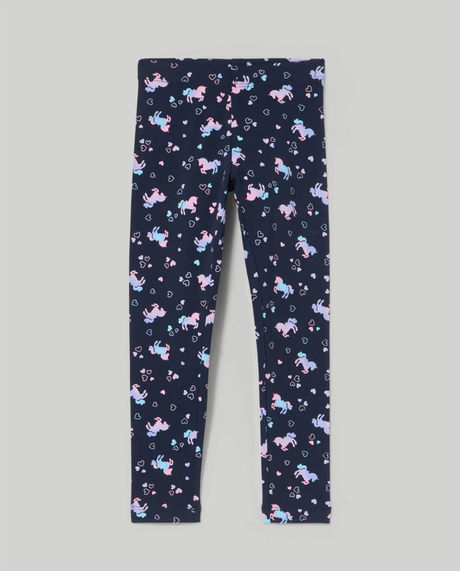 "Blukids Girls' Stretch Cotton Printed Leggings for Children"
