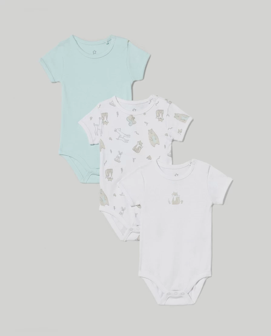 Blukids 3-Pack 100% Cotton Baby Bodysuits for Newborns – Soft, Breathable Onesies