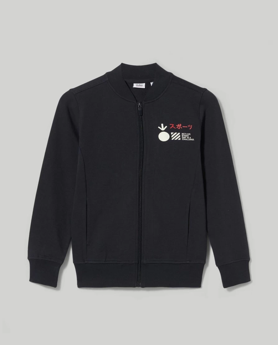 "Blukids Youth Pure Cotton Full Zip Sweatshirt for Boys"