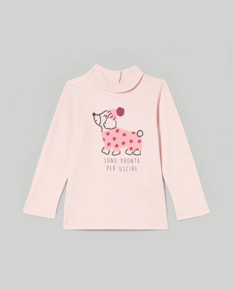 Blukids Newborn Girls Pure Cotton Turtleneck with Adorable Baby Girl Prints