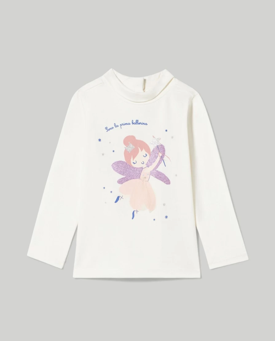 Blukids Newborn Baby Girls Stretch Cotton Turtleneck Top