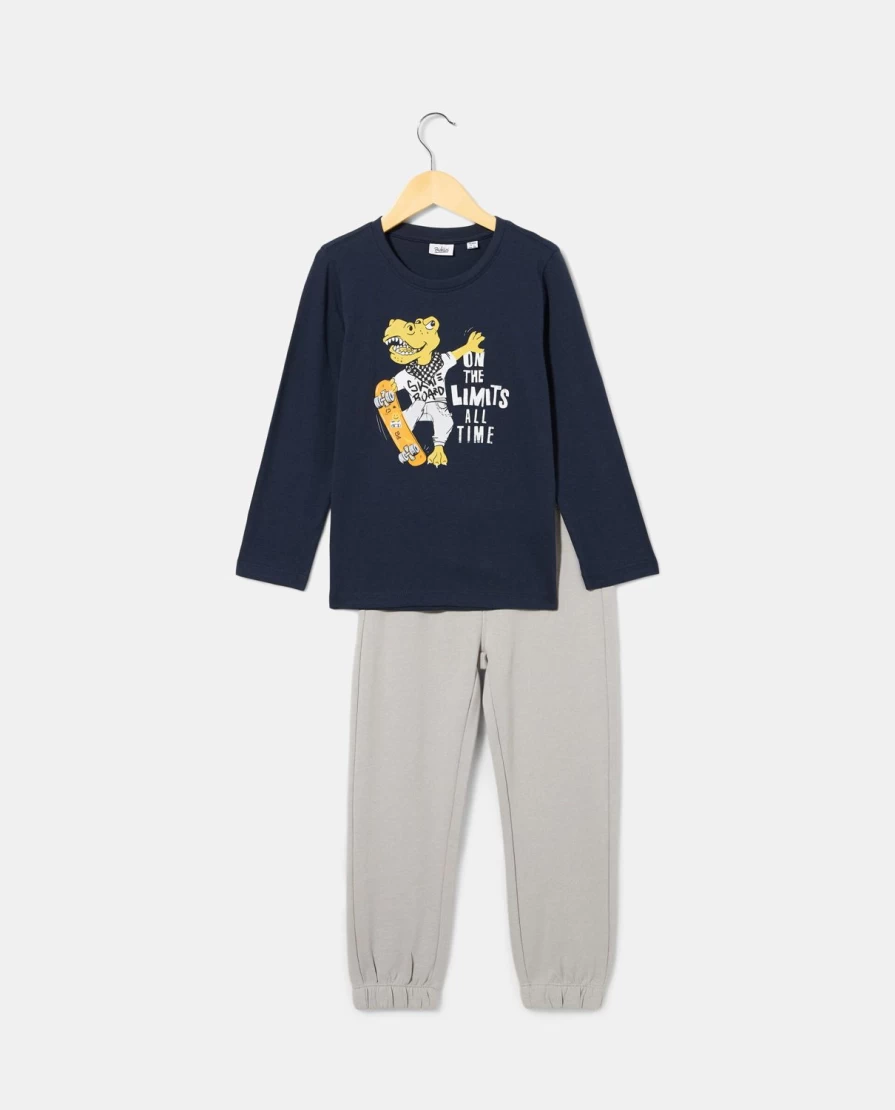 "Blukids Pure Cotton Boys Jogging Set - Comfortable Kids Activewear"