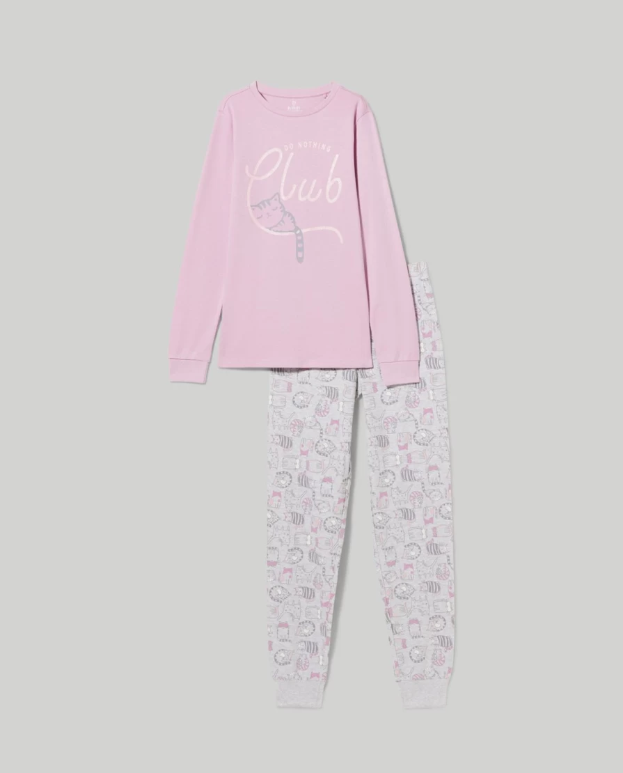 Blukids Youth Long Cotton Pajamas for Girls - Soft & Comfortable Sleepwear