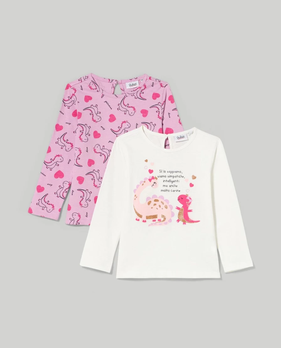 "Blukids Newborn Baby Girls 2-Pack 100% Pure Cotton Long-Sleeve Bodysuits"