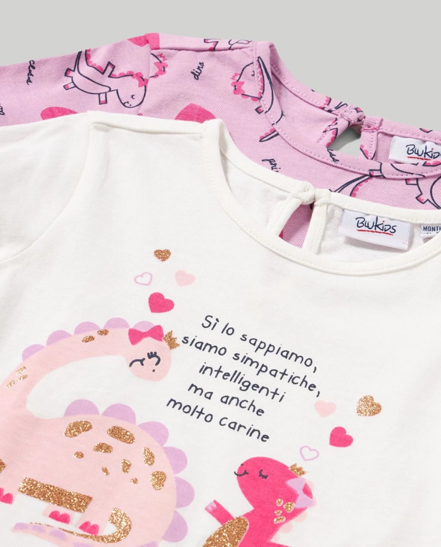 "Blukids Newborn Baby Girls 2-Pack 100% Pure Cotton Long-Sleeve Bodysuits"